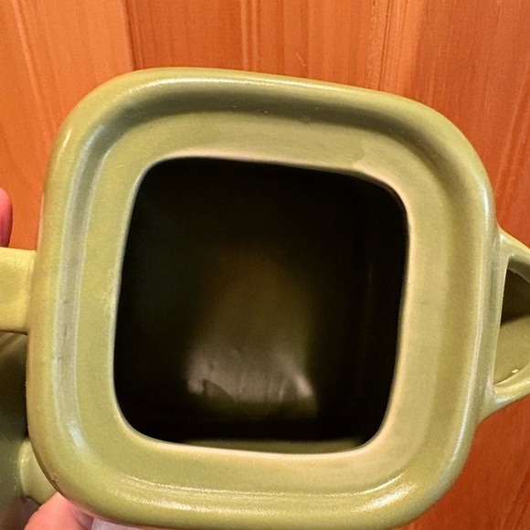 Square Avocado STARBUCKS Collectors 2012 32oz TEA COFFEE Pitcher Ceramic - Picture 6 of 9